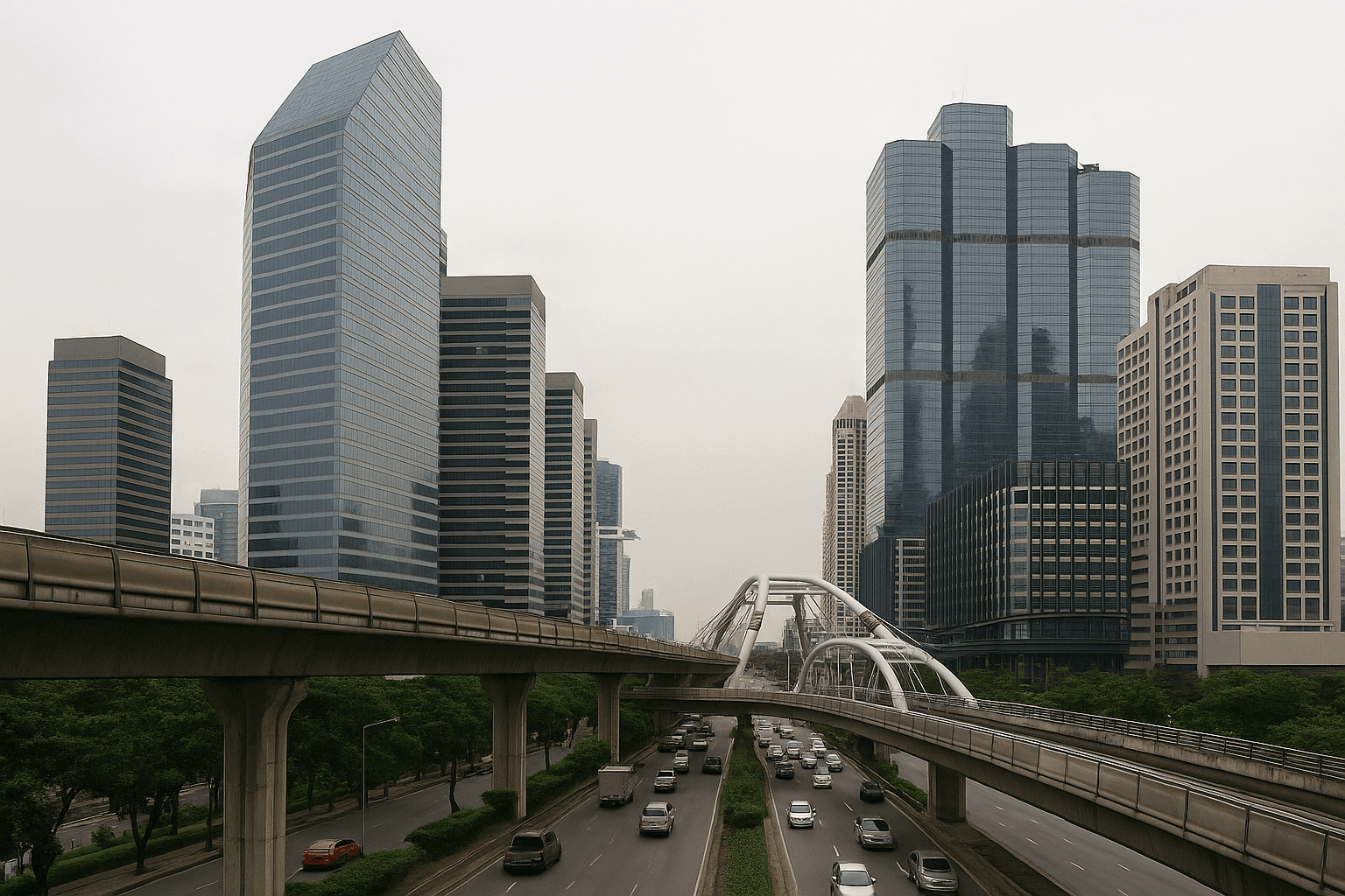 Sathorn neighborhood in Bangkok